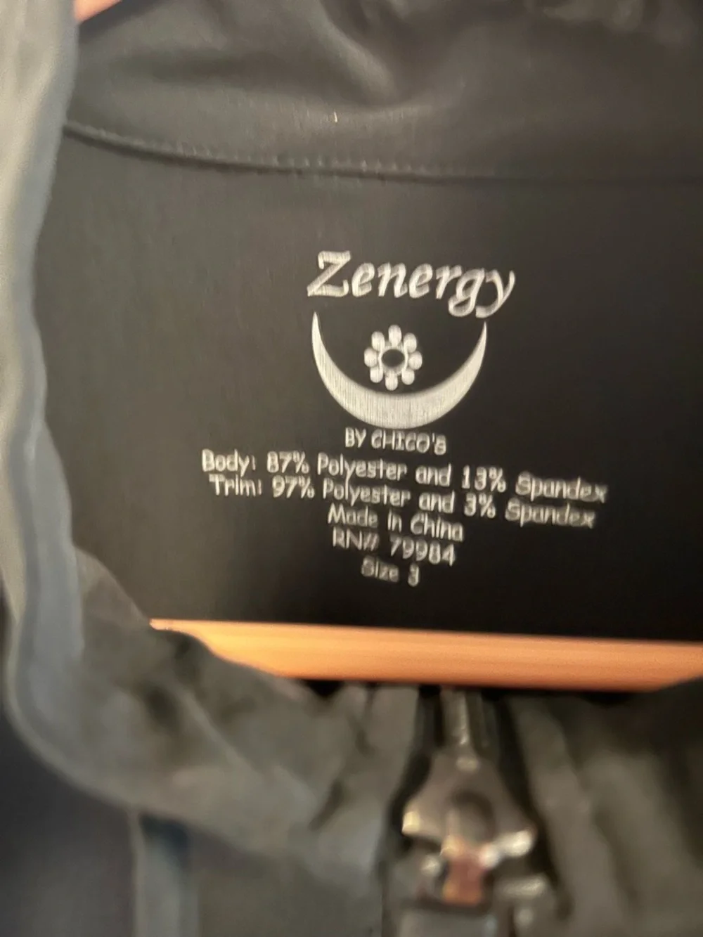 Zenergy Women's Black Utility Zip-Front Jacket